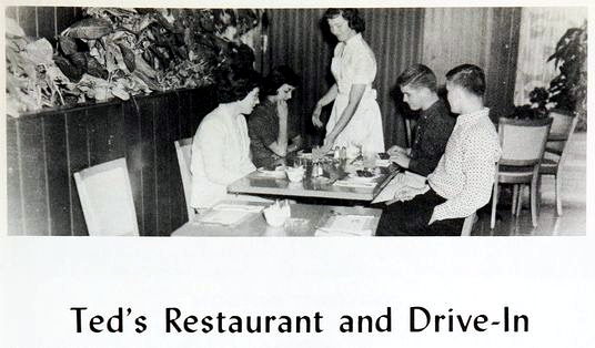 Teds Drive-In (Teds Trailer) - Old Yearbook Ad (newer photo)